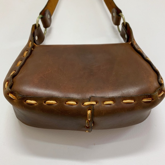 Boho Leather bag, Vintage Western Leather bag - Picture 9 of 16